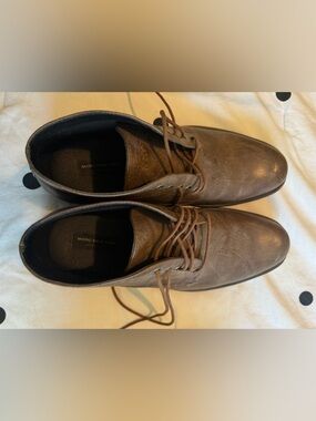 Marc New York Brown Leather Lace-Up Oxfords